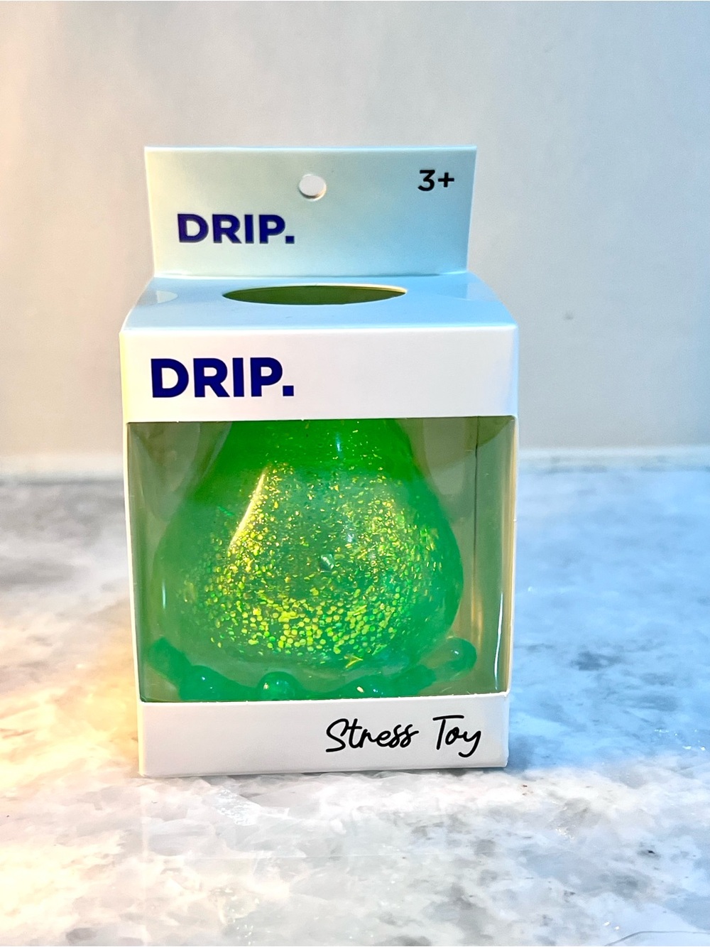 DRIP Green Glitter Dream Drop Squish Toy